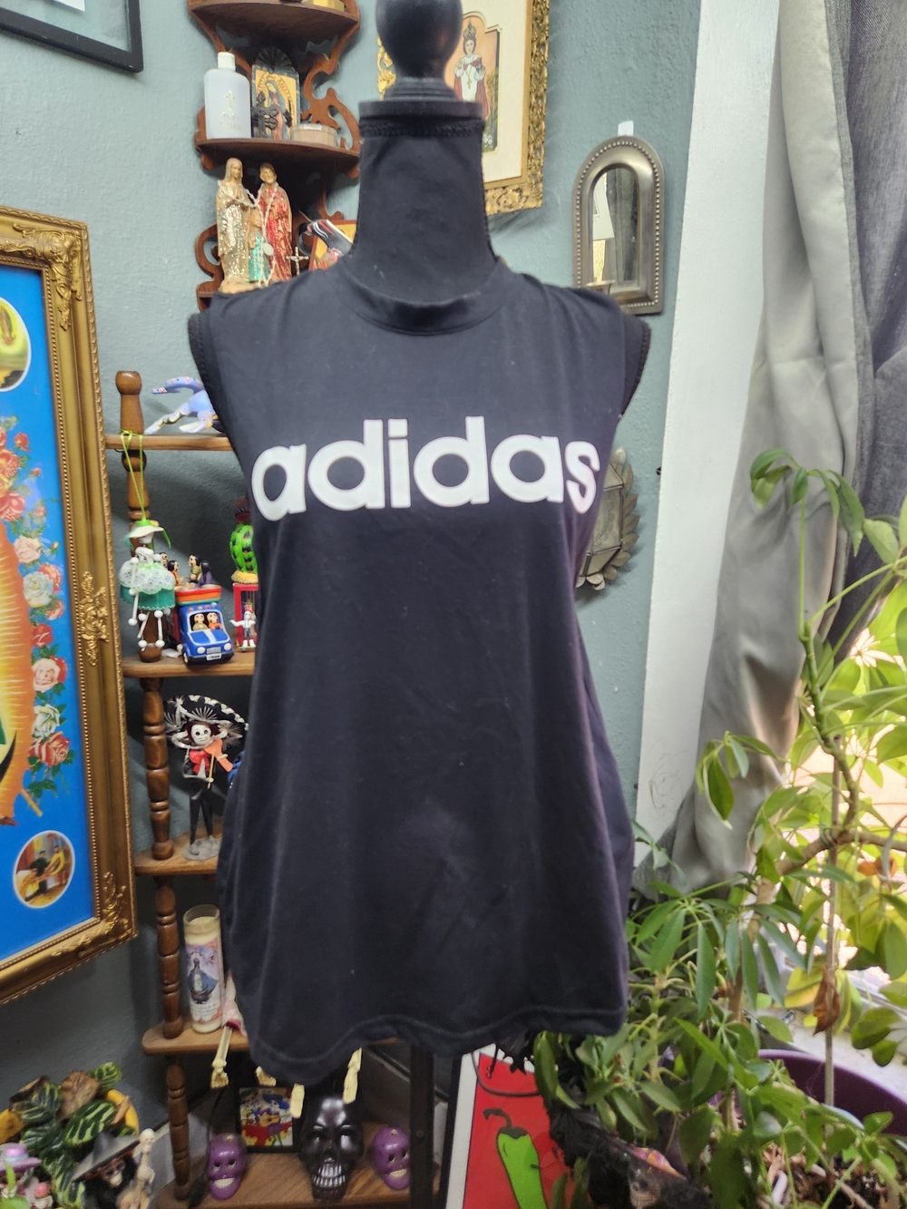 adidas Women’s Black Logo Muscle Tank